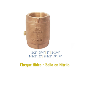 Cheque Hidro - Sello en Nitrilo