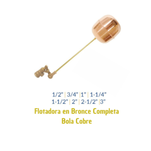 Flotadora en Bronce Completa Bola Cobre