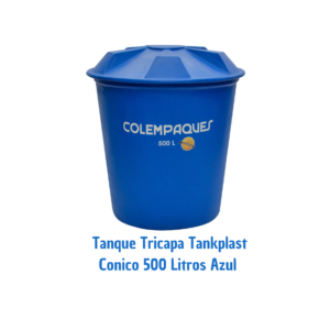 Tanque Tricapa Tankplast Conico 500 Litros Azul