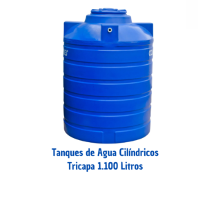 Tanques de Agua Cilíndricos Tricapa 1.100 Litros