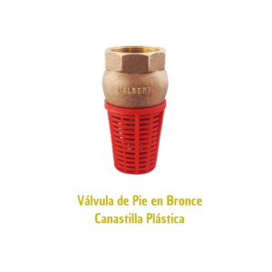 Válvula de Pie en Bronce Canastilla Plástica