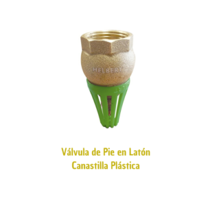 Válvula de Pie en Latón Canastilla Plástica